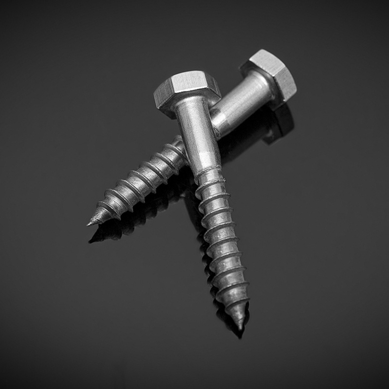 Scriúnna Adhmaid Ceann Heicseagán Cruach Dhosmálta DIN571 Scriúnna Adhmaid Ceann Heicseagán Cruach Dhosmálta DIN571